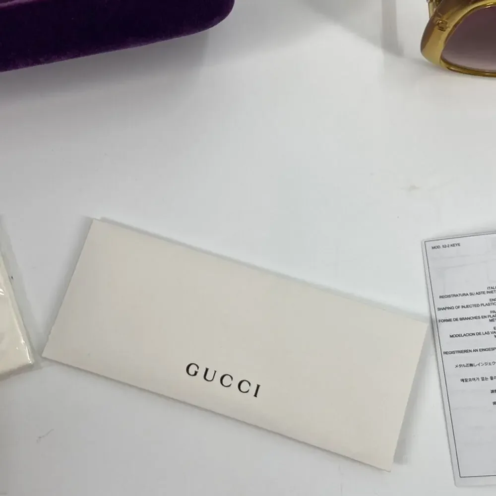 NEW! Gucci ggo714sa yellow sunglasses
